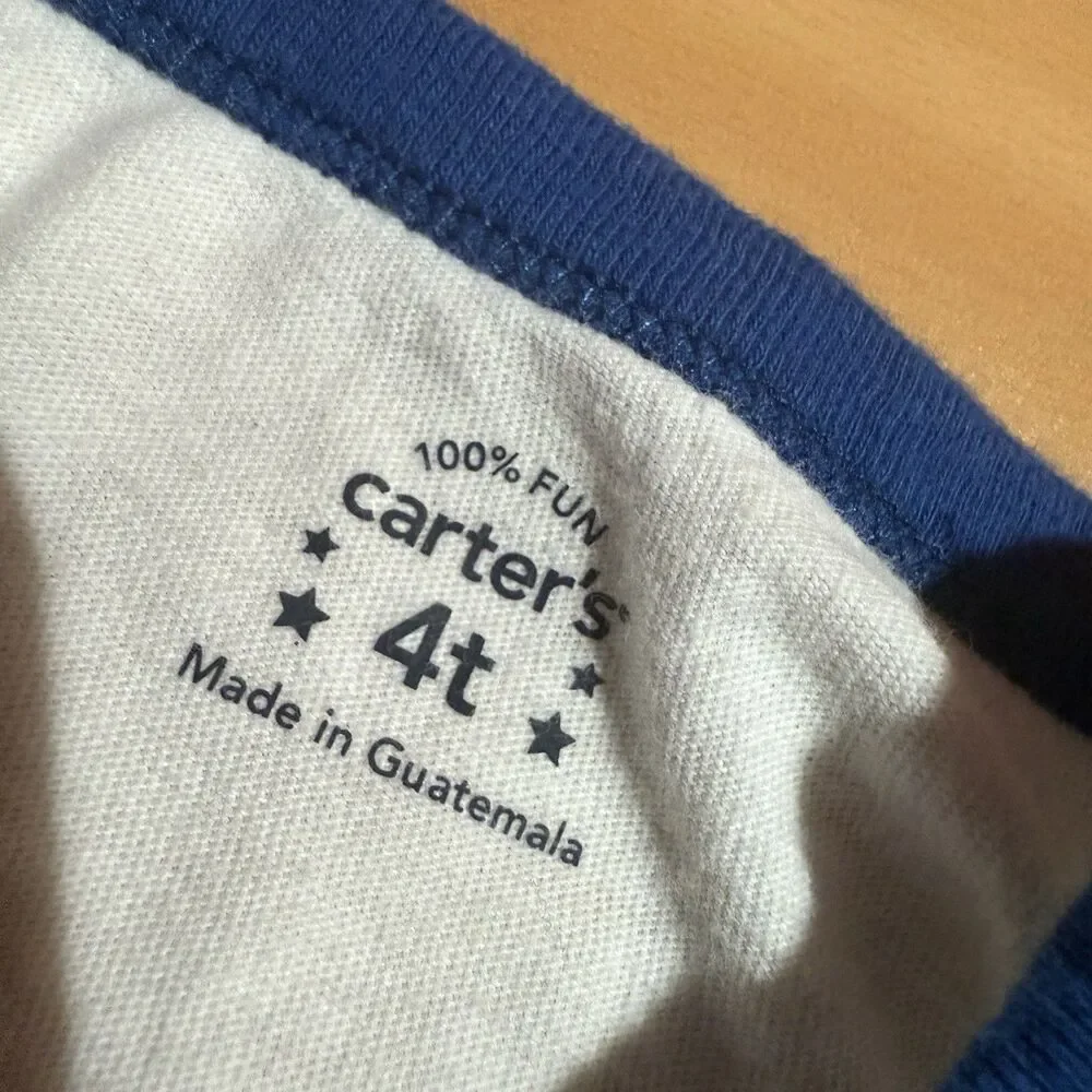 Carters Big Brother Little Brother Matching Tees 3 Months 4T White Blue